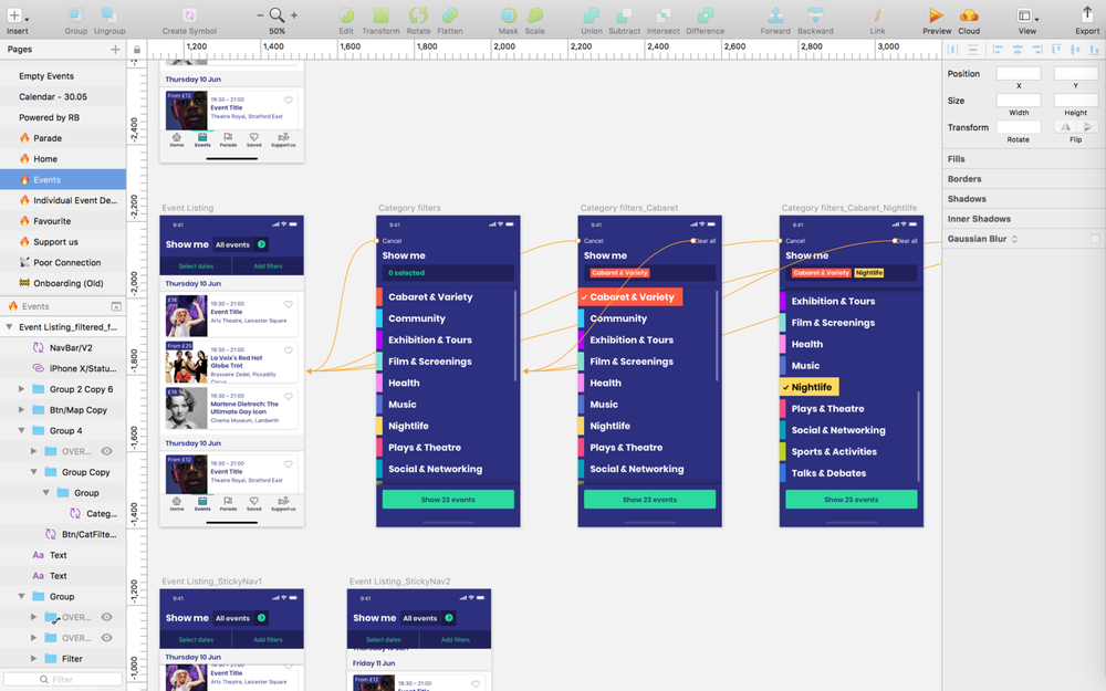  Developing the designs 