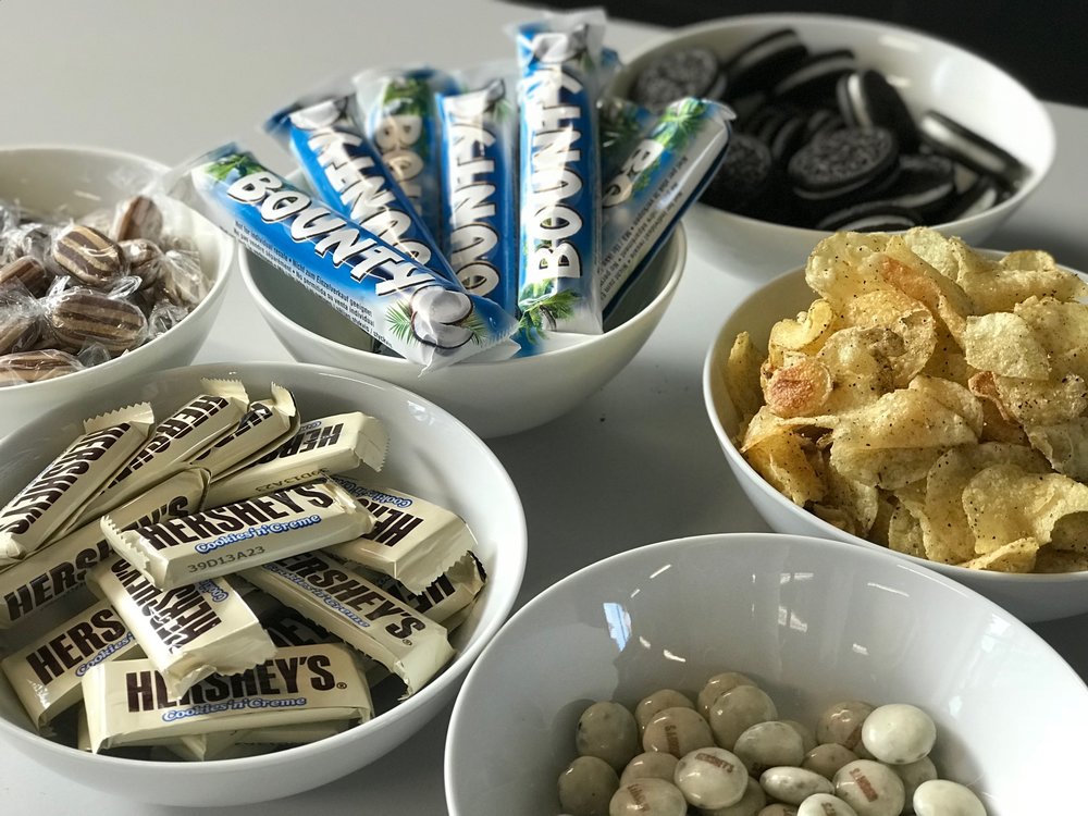  black and white snacks to mark GAAD 