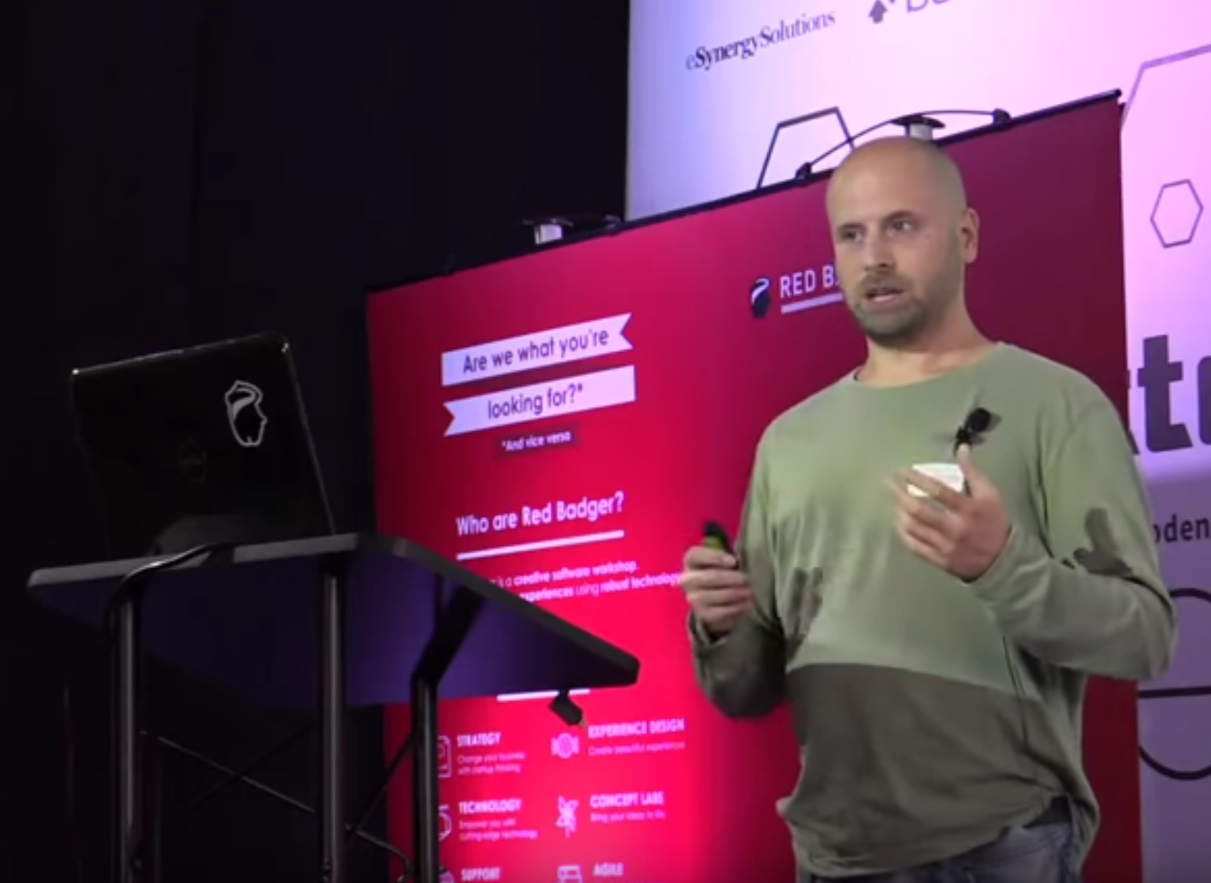 A photo of Graham Mendick presenting