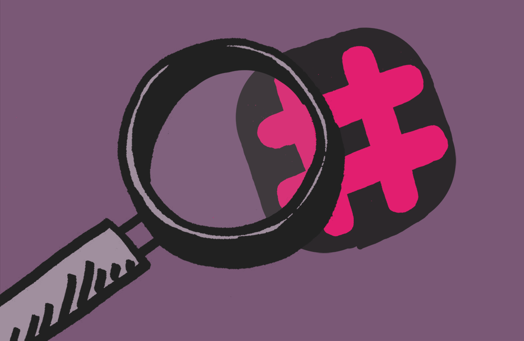 An illustration of a microscope over the slack logo